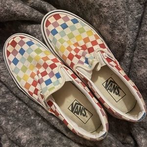 Rainbow Checkered Vans
